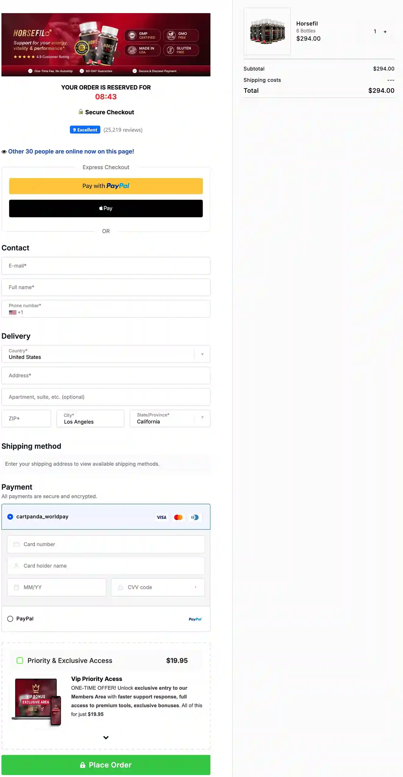 HorseFil Secure Payment Checkout